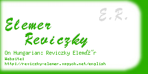 elemer reviczky business card